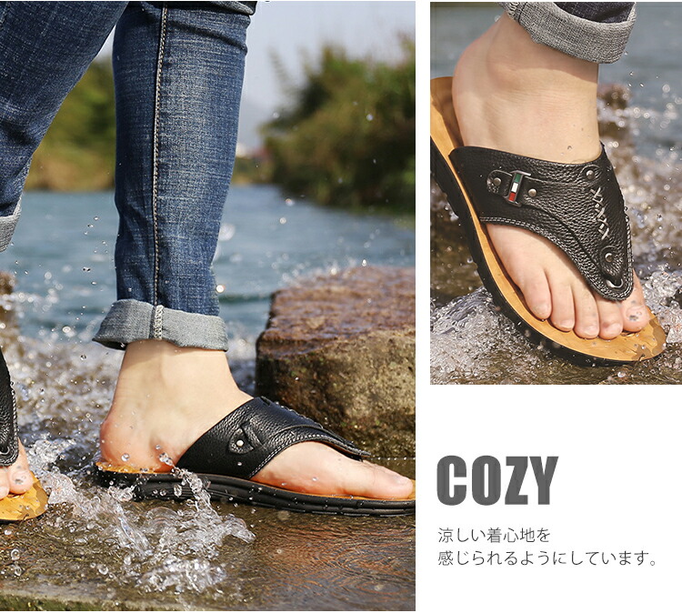 市場 サンダル 24 27cm アウトドアサンダル 夏 革 スリッパ レディース レザーサンダル おしゃれ スポーツ メンズ 夏用 アウトドア