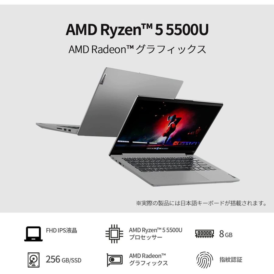 Lenovo ノートパソコン IdeaPad Slim Ryzen Microsoft 8GBメモリ 550