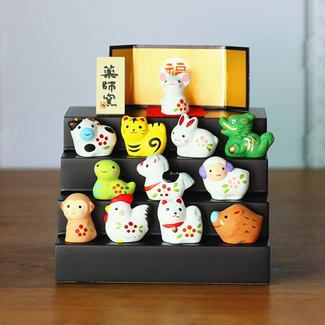 楽天市場】陶器製 干支の置物 巳年 お正月飾り寿 新春、開運招福の