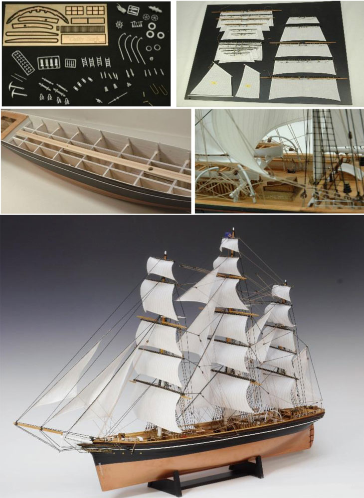 木製帆船模型 1 80カティサーク 帆付 - 模型製作用品
