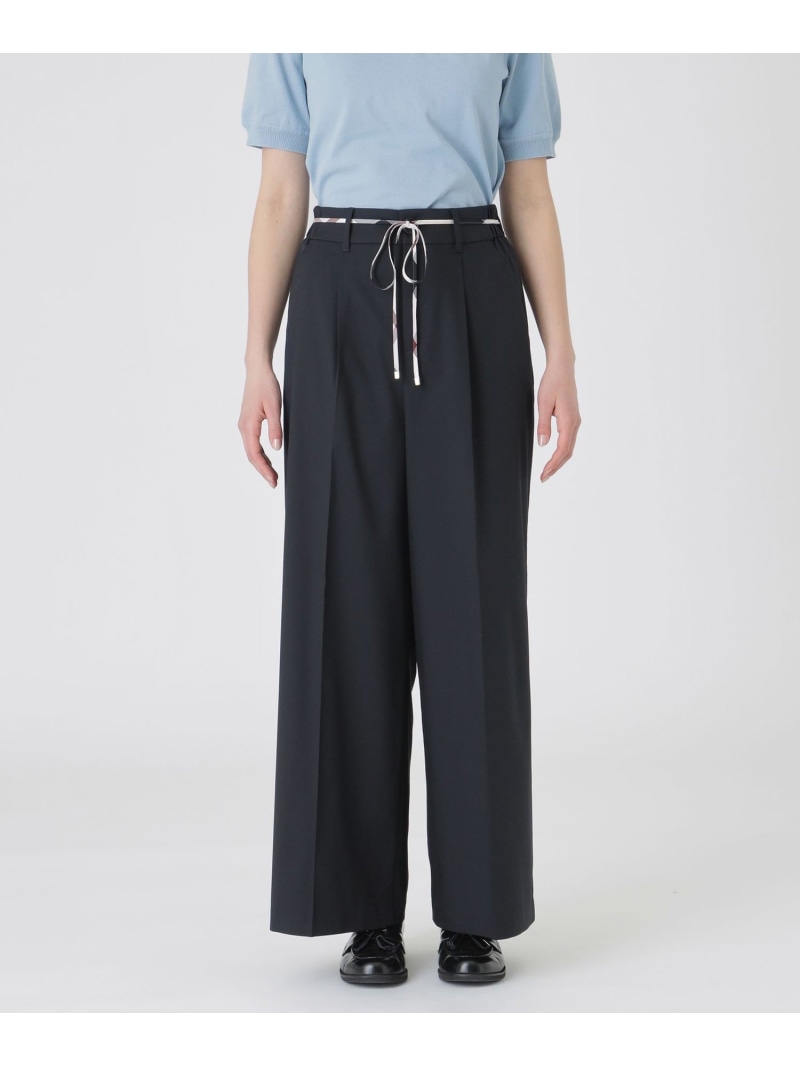 サイロスパンクリアツイルワイドパンツ BLUE LABEL CRESTBRIDGE ブルーレーベル / ブラックレーベル・クレストブリッジ パンツ その他のパンツ ベージュ ネイビー【送料無料】[ Fashion]