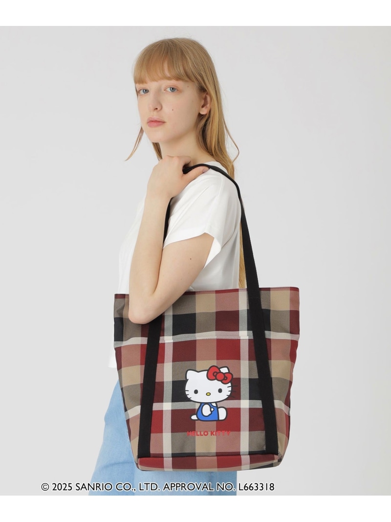 【ハローキティコラボ】クレストブリッジチェックビッグトート BLUE LABEL CRESTBRIDGE ブルーレーベル / ブラックレーベル・クレストブリッジ バッグ その他のバッグ レッド【送料無料】[ Fashion]