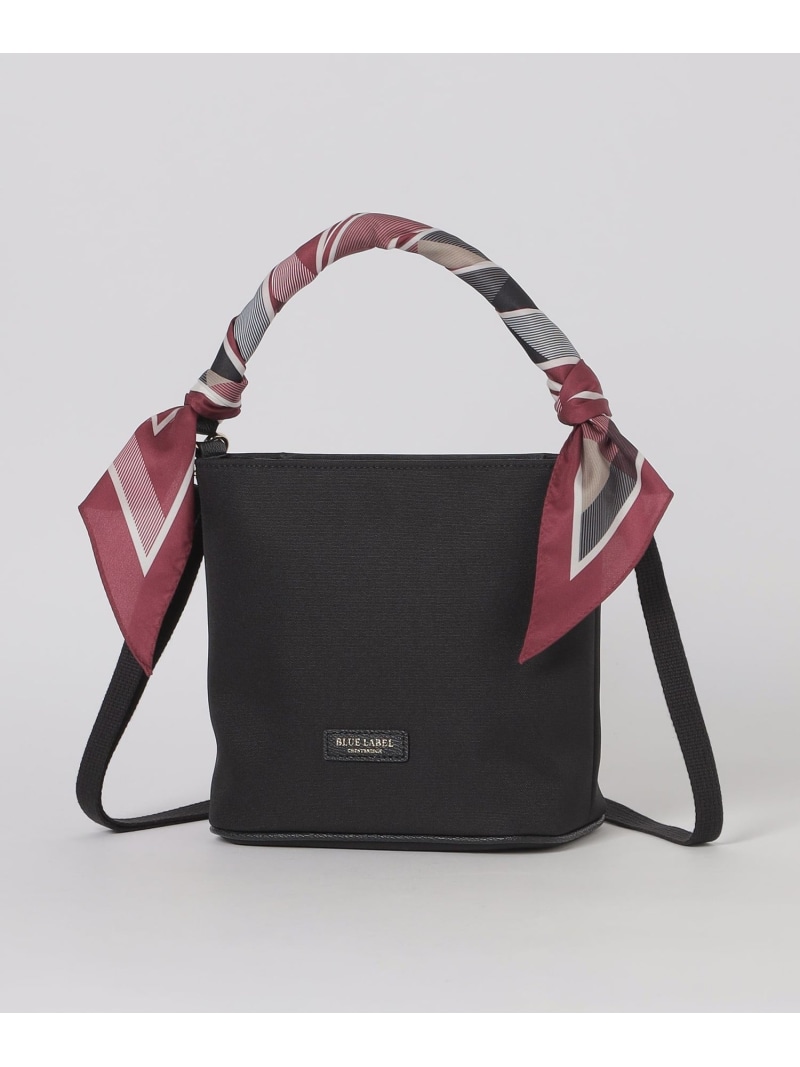 スカーフミニバケットバッグ BLUE LABEL CRESTBRIDGE ブルーレーベル / ブラックレーベル・クレストブリッジ バッグ その他のバッグ ブラック ネイビー【送料無料】[ Fashion]