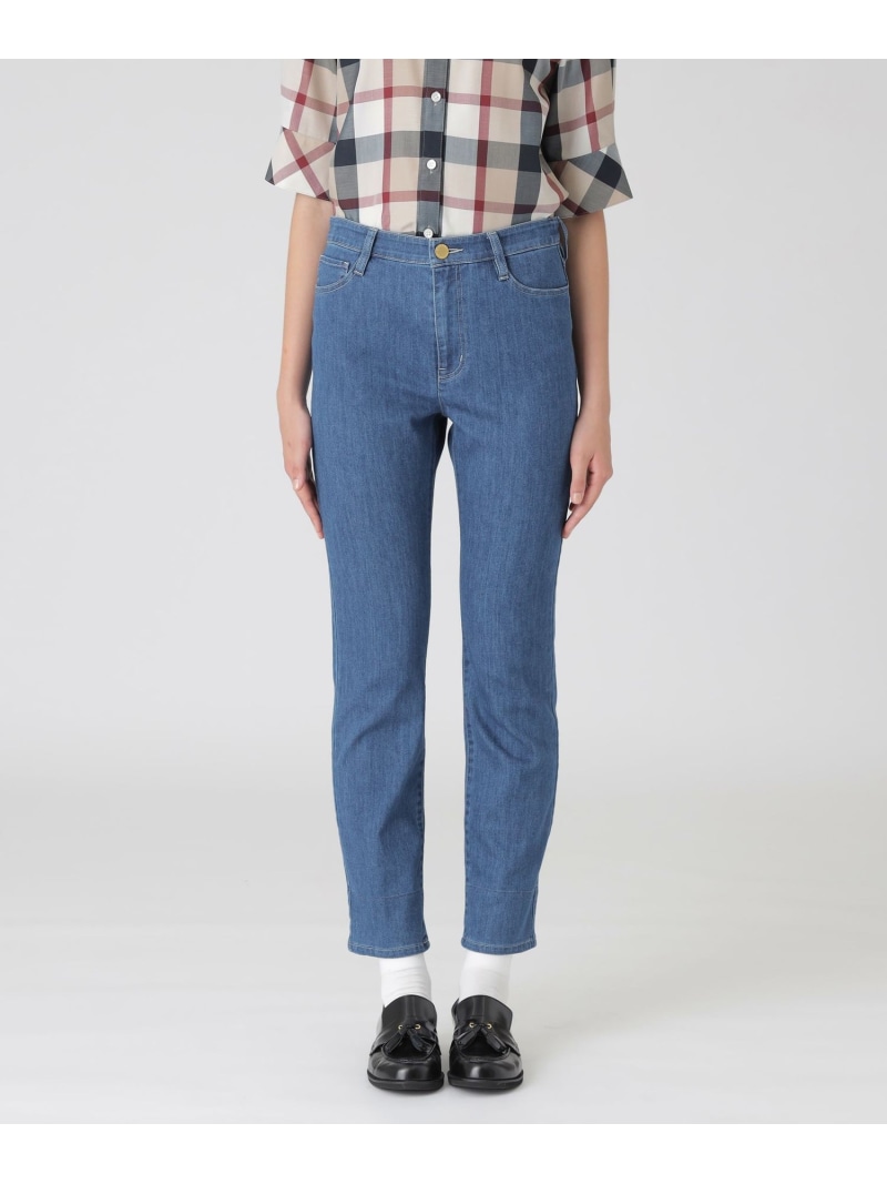 【SALE／23%OFF】ライトデニムハイライズストレートパンツ BLUE LABEL CRESTBRIDGE ブルーレーベル / ブラックレーベル・クレストブリッジ パンツ その他のパンツ ブルー ネイビー【RBA_E】【送料無料】[ Fashion]｜BLUELABEL BLACKLABEL CRESTBRIDGE