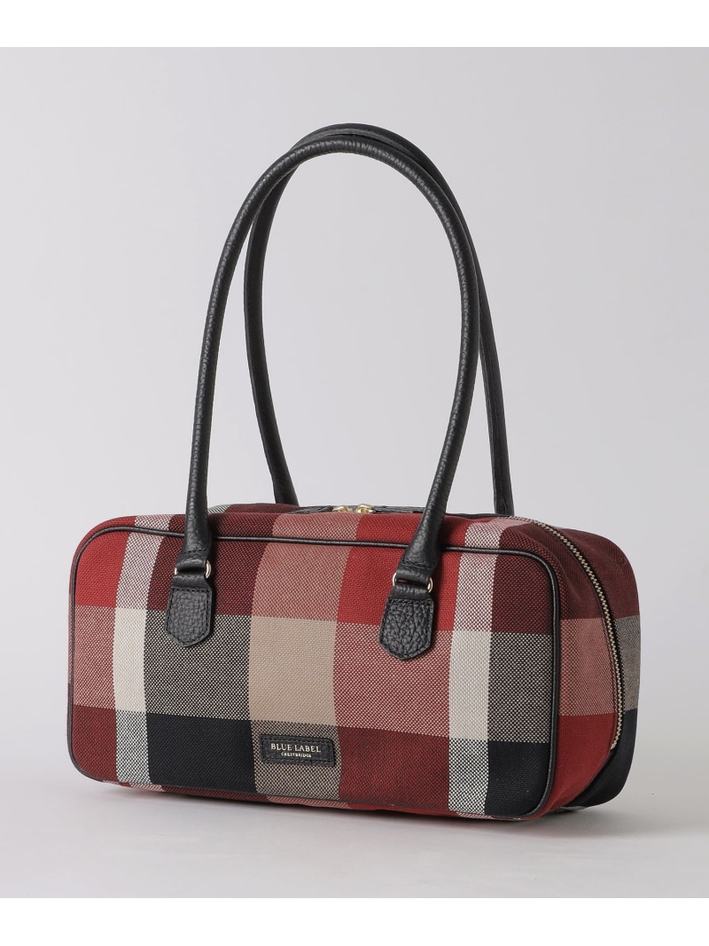 【SALE／25%OFF】クレストブリッジチェックキャンバスボストンバッグ BLUE LABEL CRESTBRIDGE ブルーレーベル / ブラックレーベル・クレストブリッジ バッグ その他のバッグ ベージュ レッド【RBA_E】【送料無料】[ Fashion]｜BLUELABEL BLACKLABEL CRESTBRIDGE