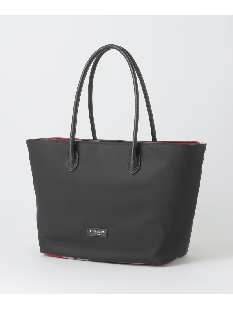 パーシャルクレストブリッジチェックナイロントート BLUE LABEL CRESTBRIDGE ブルーレーベル / ブラックレーベル・クレストブリッジ バッグ その他のバッグ ネイビー ブルー ブラック【送料無料】[ Fashion]