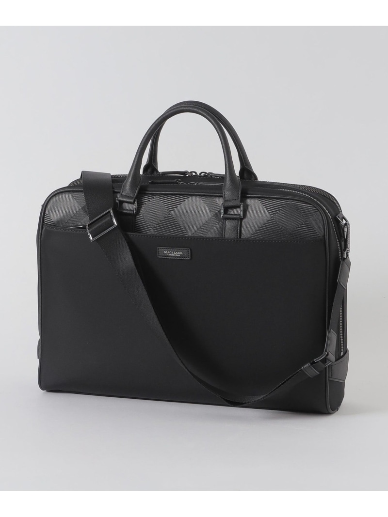 ナイロンコンビカルゼシャドークレストブリッジチェックビジネスブリーフ BLACK LABEL CRESTBRIDGE 青色付け札 / ブラックレーベル・クレストブリッジ 御徒面子 余分の物の御徒面子 米国海軍 黒いこと【貨物輸送無料】[ Fashion]