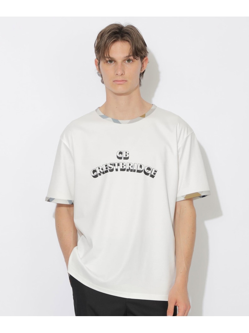 ロゴリンガーT CB CRESTBRIDGE 青色付け札 / ブラックレーベル・クレストブリッジ トップス 余分の物のトップス 黒いこと 青色 白いこと【貨物輸送無料】[ Fashion]