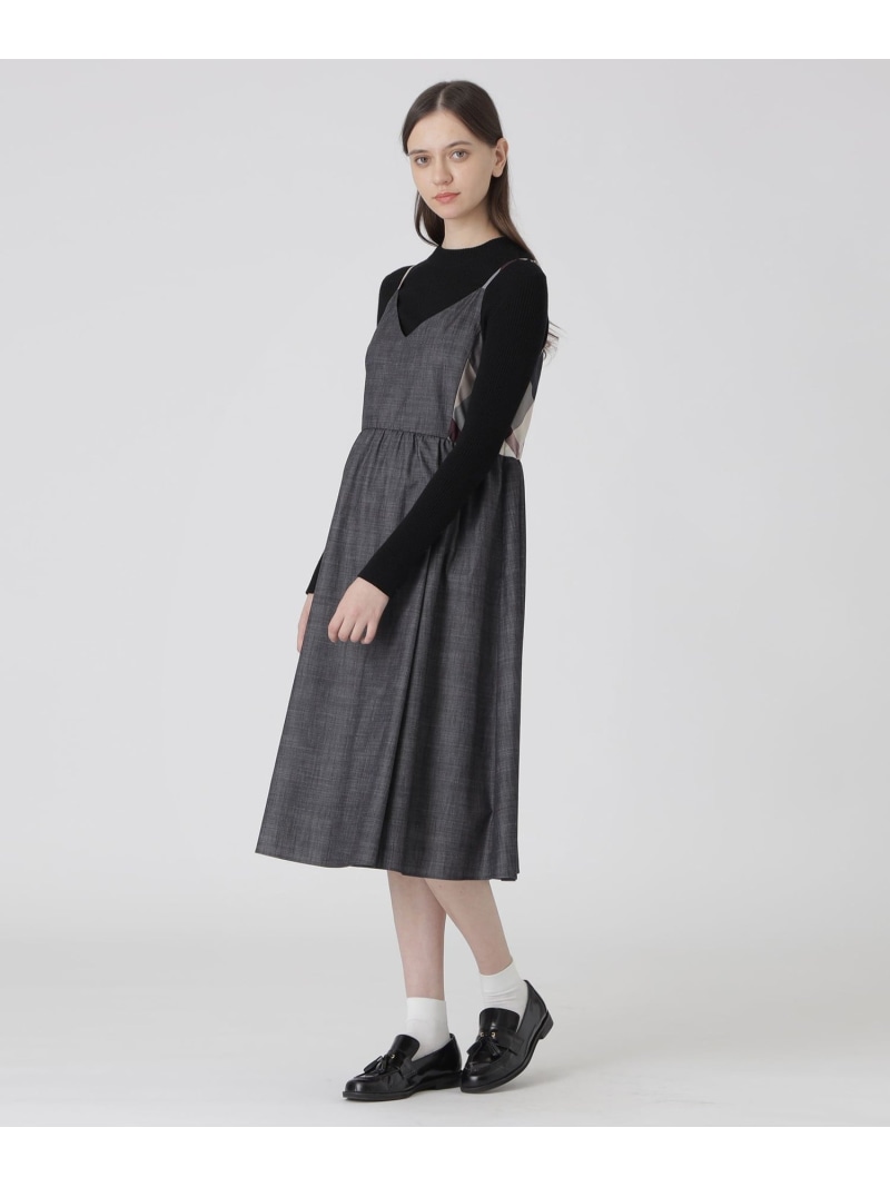 【SALE／17%OFF】ライトスラブシャンブレーキャミソールドレス BLUE LABEL CRESTBRIDGE ブルーレーベル / ブラックレーベル・クレストブリッジ ワンピース・ドレス ドレス ネイビー【RBA_E】【送料無料】[ Fashion]