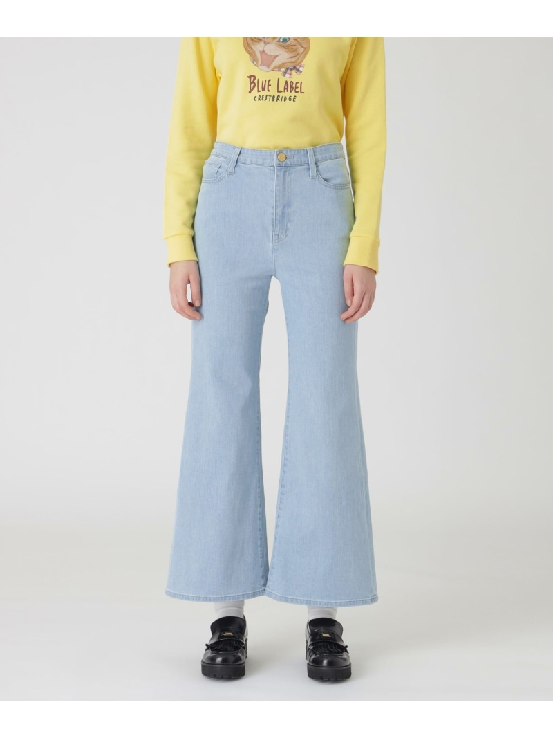 ストレッチデニムフレアパンツ BLUE LABEL CRESTBRIDGE ブルーレーベル / ブラックレーベル・クレストブリッジ パンツ その他のパンツ ブルー【送料無料】[ Fashion]