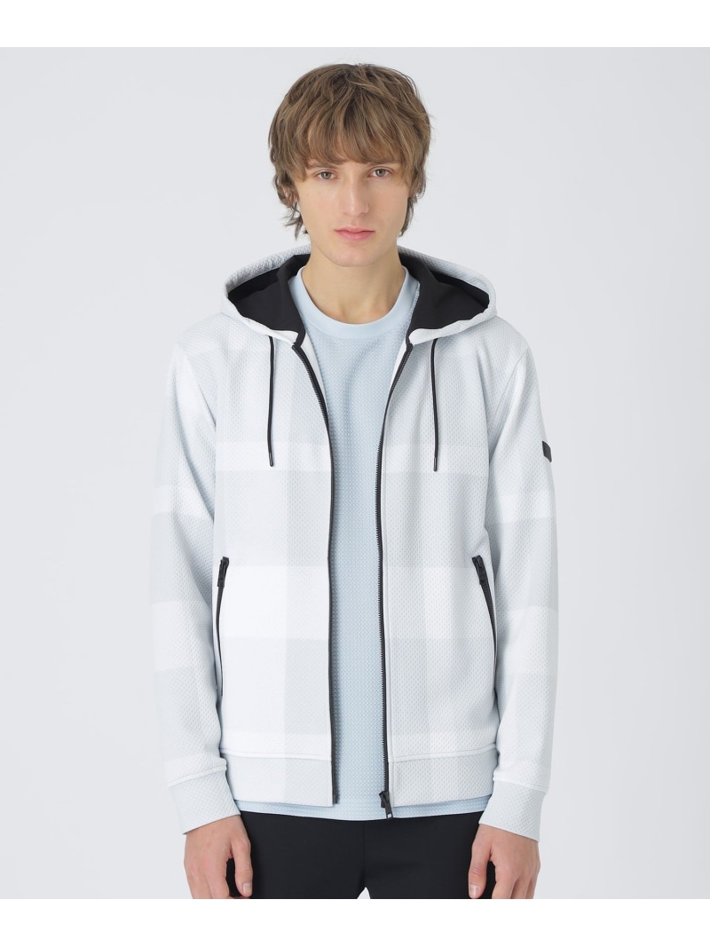 【BLACK lab.】ハニカムクレストブリッジチェックパーカー BLACK LABEL CRESTBRIDGE ブルーレーベル / ブラックレーベル・クレストブリッジ トップス その他のトップス ブラック ベージュ【送料無料】[ Fashion]