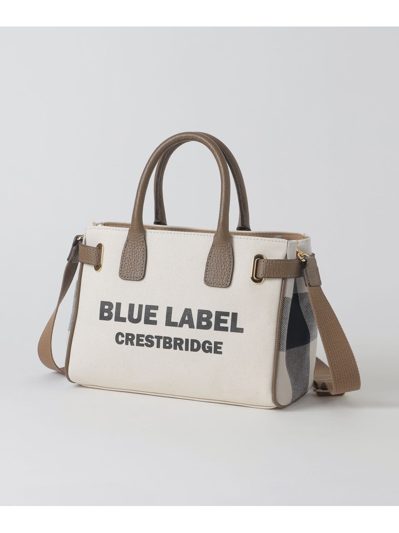 ロゴプリントハトメミドルトート BLUE LABEL CRESTBRIDGE ブルーレーベル / ブラックレーベル・クレストブリッジ バッグ その他のバッグ ブラック ホワイト【送料無料】[ Fashion]
