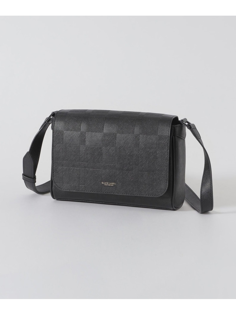 エンボスチェックメッセンジャーバッグ BLACK LABEL CRESTBRIDGE ブルーレーベル / ブラックレーベル・クレストブリッジ バッグ その他のバッグ ベージュ ブラック【送料無料】[ Fashion]