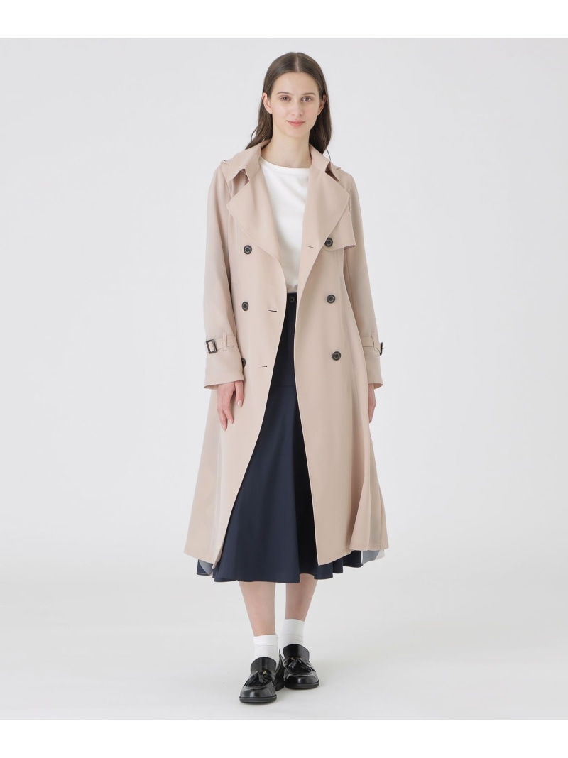 ツイルフレアトレンチコート BLUE LABEL CRESTBRIDGE ブルーレーベル / ブラックレーベル・クレストブリッジ ジャケット・アウター その他のジャケット・アウター ピンク ベージュ ネイビー【送料無料】[ Fashion]