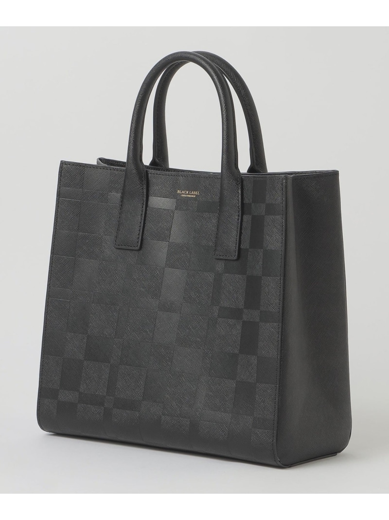 エンボスチェックスクエアドライビングトート BLACK LABEL CRESTBRIDGE ブルーレーベル / ブラックレーベル・クレストブリッジ バッグ その他のバッグ ブラック【送料無料】[ Fashion]｜BLUELABEL BLACKLABEL CRESTBRIDGE
