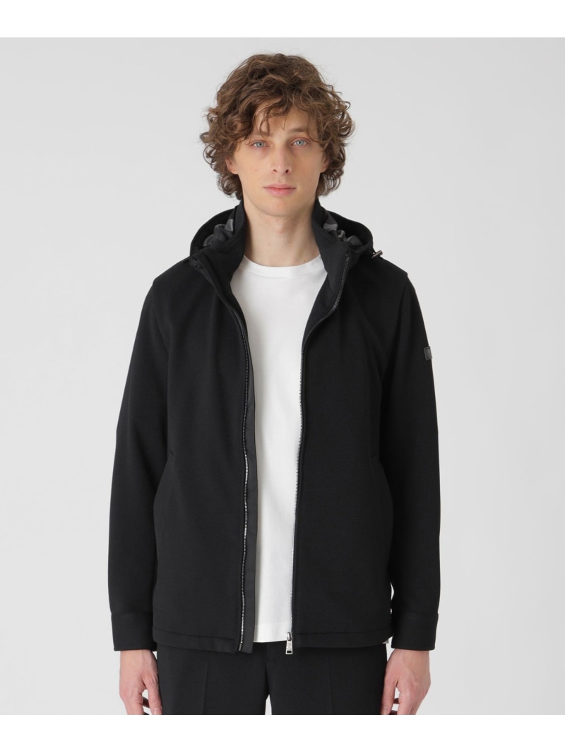 【SALE／18%OFF】【一部店舗限定】ハニカムジャカードジャージーパーカー BLACK LABEL CRESTBRIDGE ブルーレーベル / ブラックレーベル・クレストブリッジ ジャケット・アウター ブルゾン・ジャンパー ブラック ネイビー【RBA_E】【送料無料】[ Fashion]｜BLUELABEL BLACKLABEL CRESTBRIDGE