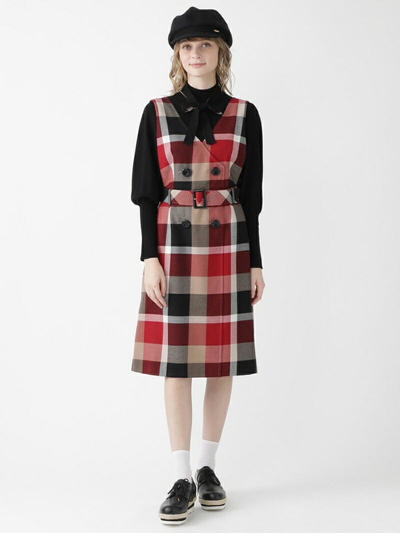 楽天市場 Rakuten Fashion クレストブリッジチェックウールビエラジャンパースカート Blue Label Crestbridge ブルーレーベル ブラックレーベル クレストブリッジ ワンピース シャツワンピース レッド ブラウン 送料無料 Bluelabel Blacklabel Crestbridge
