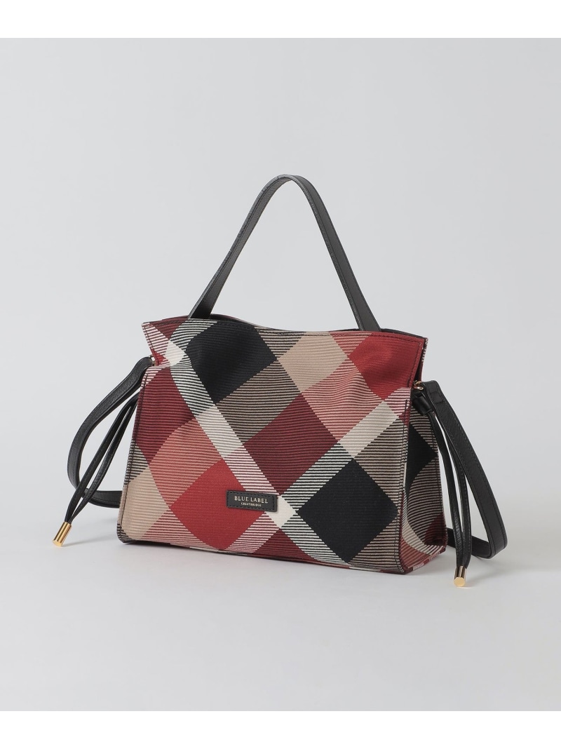クレストブリッジチェックカルゼギャザーバッグ BLUE LABEL CRESTBRIDGE ブルーレーベル / ブラックレーベル・クレストブリッジ バッグ その他のバッグ パープル レッド【送料無料】[ Fashion]｜BLUELABEL BLACKLABEL CRESTBRIDGE