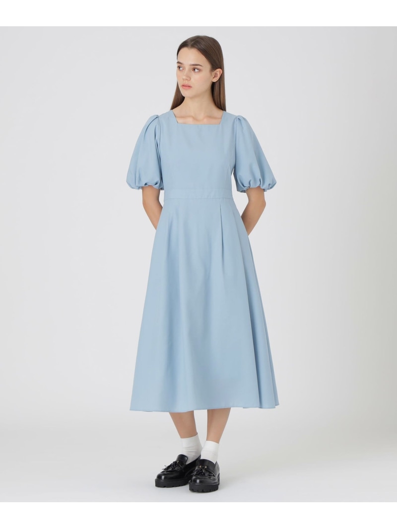 スクエアネックドレス BLUE LABEL CRESTBRIDGE ブルーレーベル / ブラックレーベル・クレストブリッジ ワンピース・ドレス ドレス ネイビー ブルー【送料無料】[ Fashion]｜BLUELABEL BLACKLABEL CRESTBRIDGE