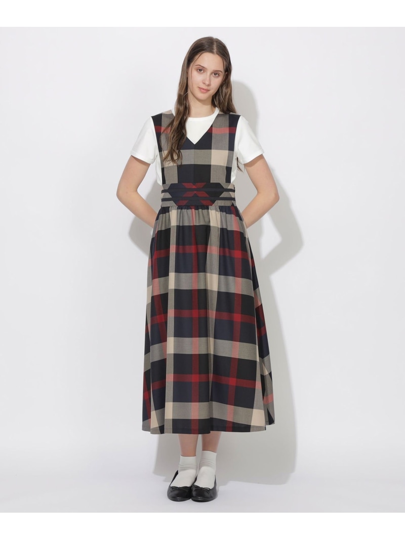 クレストブリッジチェックジャンスカワンピース CB CRESTBRIDGE ブルーレーベル / ブラックレーベル・クレストブリッジ ワンピース・ドレス ドレス ネイビー【送料無料】[ Fashion]