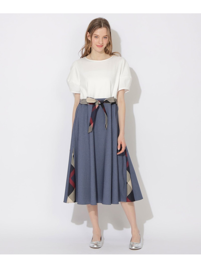 楽天市場】【SALE／30%OFF】モノグラムプリントボウドレス BLUE