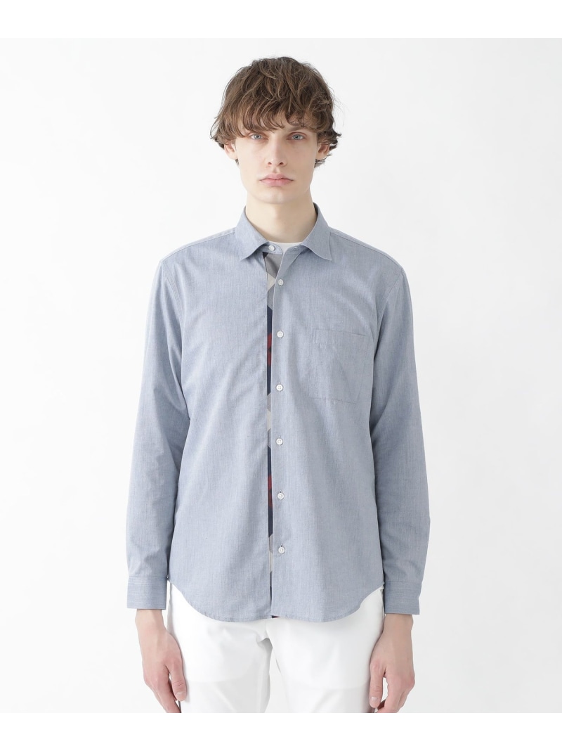 パーシャルクレストブリッジチェックコットンリネンシャツ Black ブラックレーベル Label ブルーレーベル Crestbridge パーシャルクレストブリッジチェックコットンリネンシャツ Black ブラックレーベル Label ブルーレーベル Crestbridge