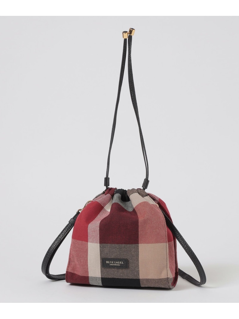 【SALE／19%OFF】クレストブリッジチェックキャンバス合切袋肩先 BLUE LABEL CRESTBRIDGE 青色下げ札 / ブラックレーベル・クレストブリッジ 御徒面子 余分の物の御徒面子 赤いこと ベージュ【RBA_E】【貨物輸送無料】[ Fashion]
