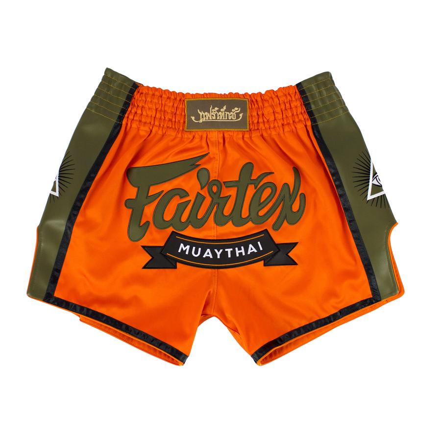 Fairtex ムエタイ ボクシング ショーツ スリムカット - ブラック、ホワイト、レッド、オレンジ、ブルー、イエロー、S、M、L、XL