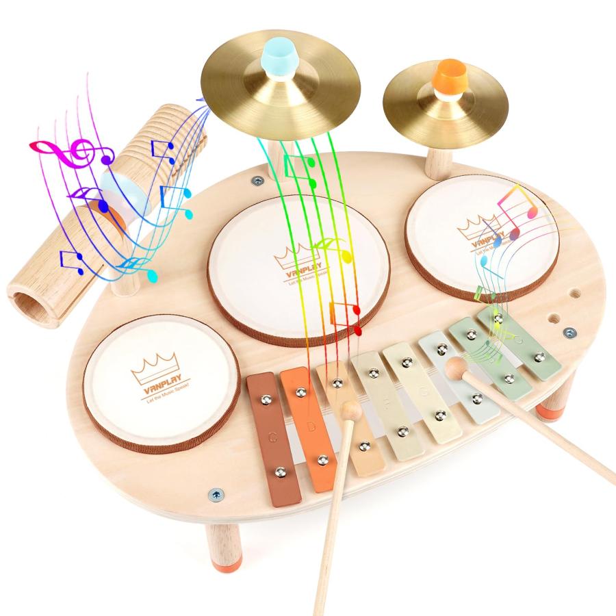 ドラムセット 子供 モンテッソーリ 玩具 楽器 おもちゃ 木琴 おもちゃ 木のおもちゃ 打楽器 赤ちゃん 玩具 1 2 3 4 5 歳誕生日プレゼン
