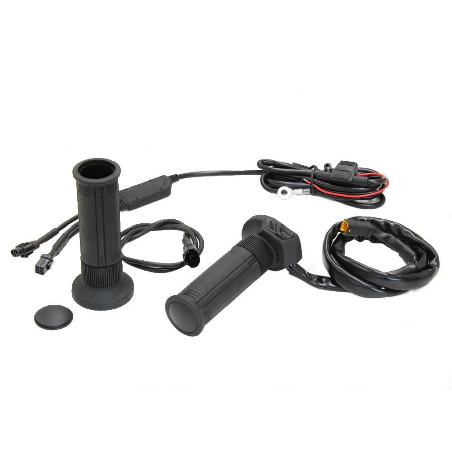 キジマ(Kijima) バイクパーツ グリップヒーター GH07 スイッチ一体式 130mm ボタン式スイッチ インチハンドル用 304-8200