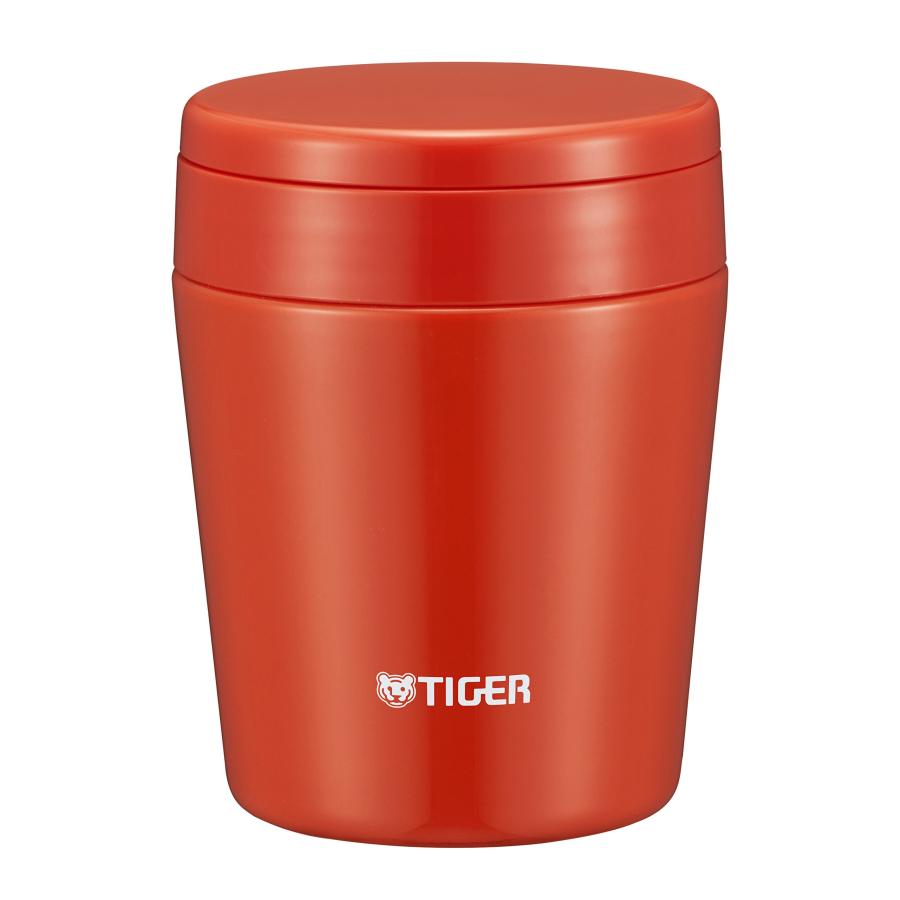 タイガー 魔法瓶 真空 断熱 スープ ジャー 300ml 保温 弁当箱 広口 まる底 チリレッド MCL-B030-RC Tiger