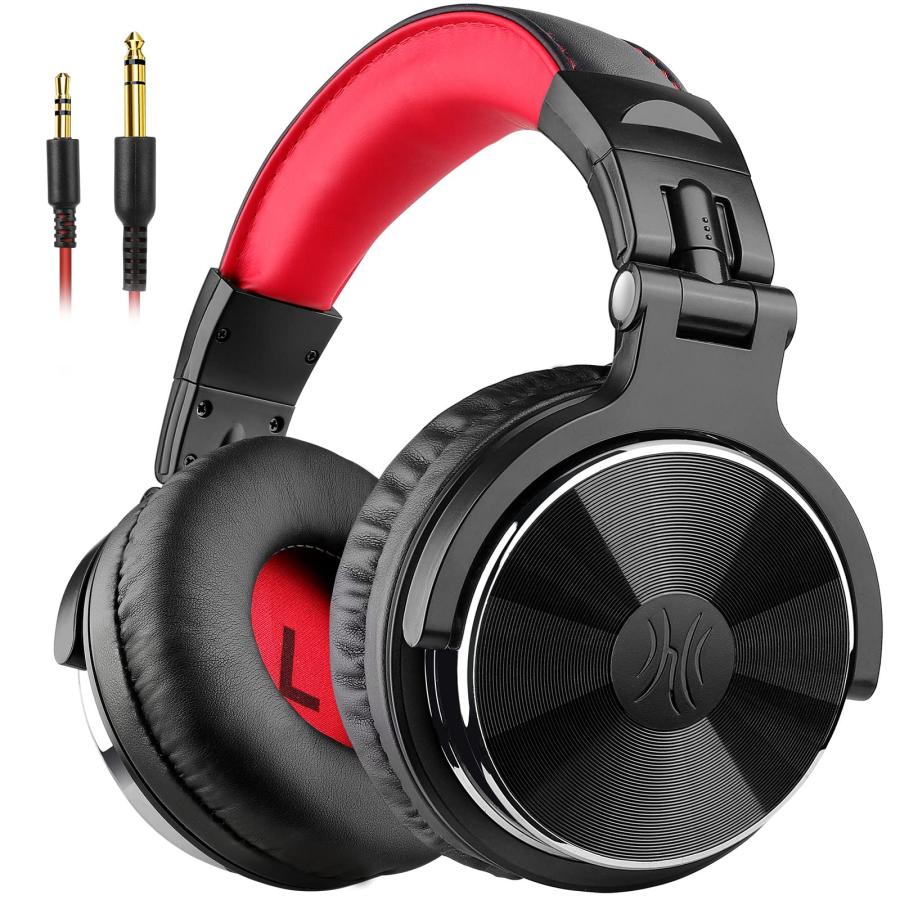 OneOdio Pro 10 オーバーイヤー ヘッドホン 有線 低音 ヘッドフォン 50mm ドライバー 6.35 ＆amp; 3.5mm ジャック DJ