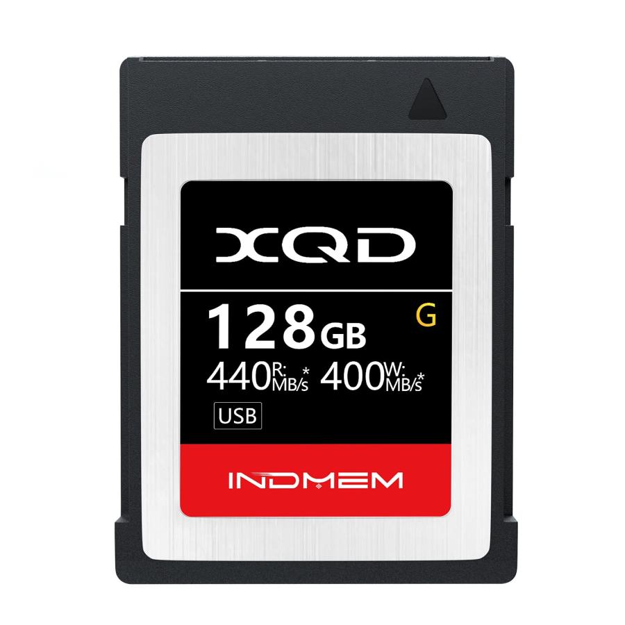 INDMEM XQDメモリーカード 128GB 書き込み速度400MB/s 読み出し速度440MB/s