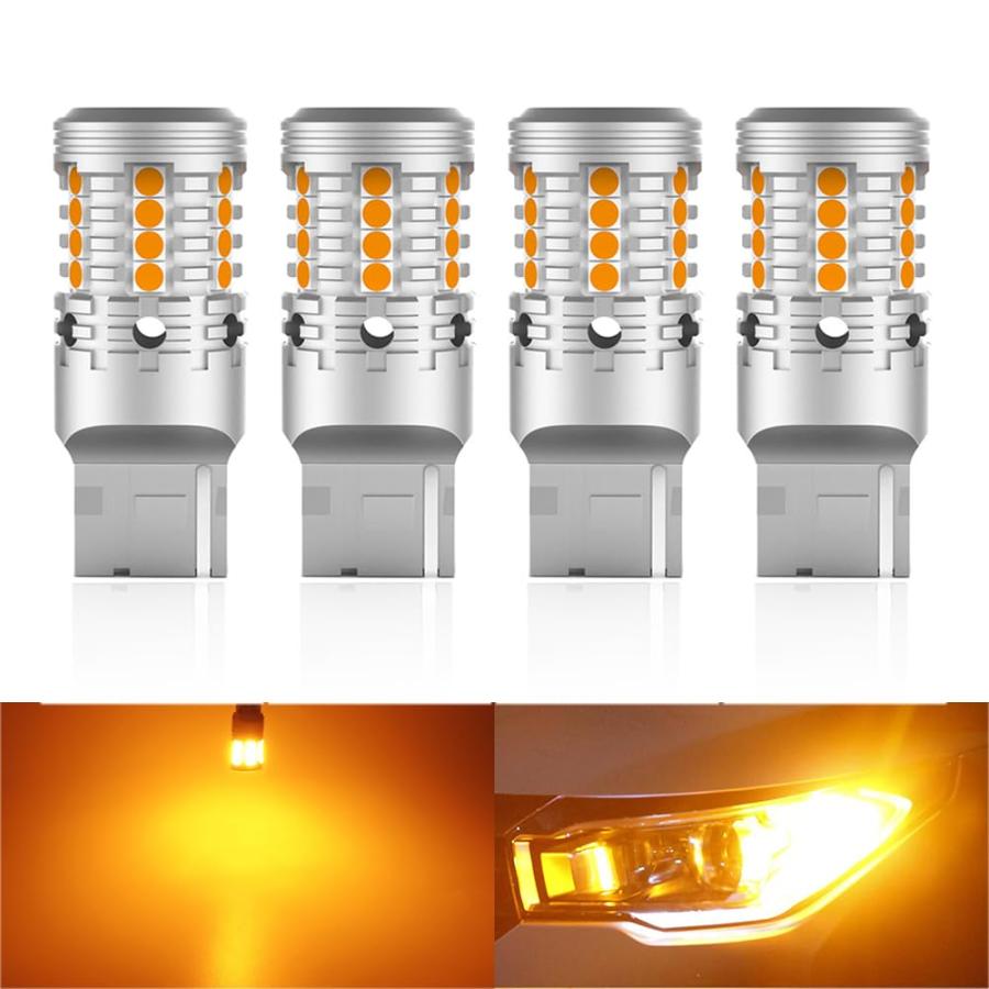 Catland T20 LED ウインカー シングル アンバー ハイフラ防止 ピンチ部違い 抵抗内蔵 キャンセラー内蔵 7440 W21W WY21