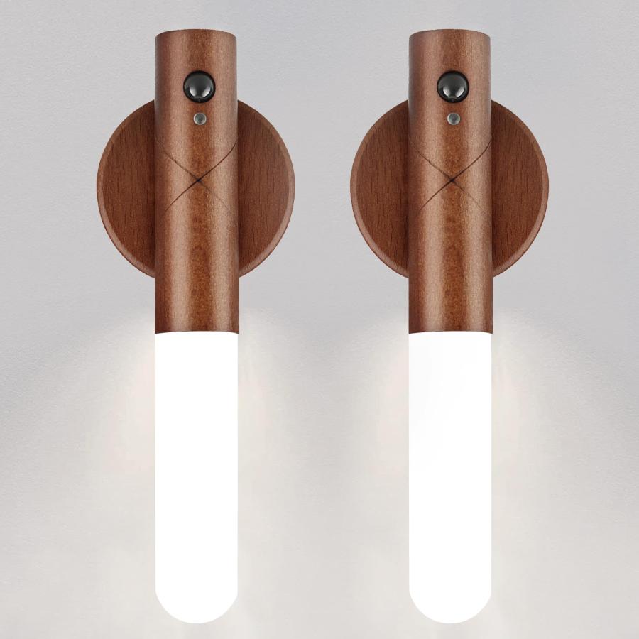 LEDBOKLI 人感センサーライト 室内 電池式 3つ色温度 2つモード 無段階調光 Type-C充電式 貼り付け式 マグネット式 置き型 壁掛け