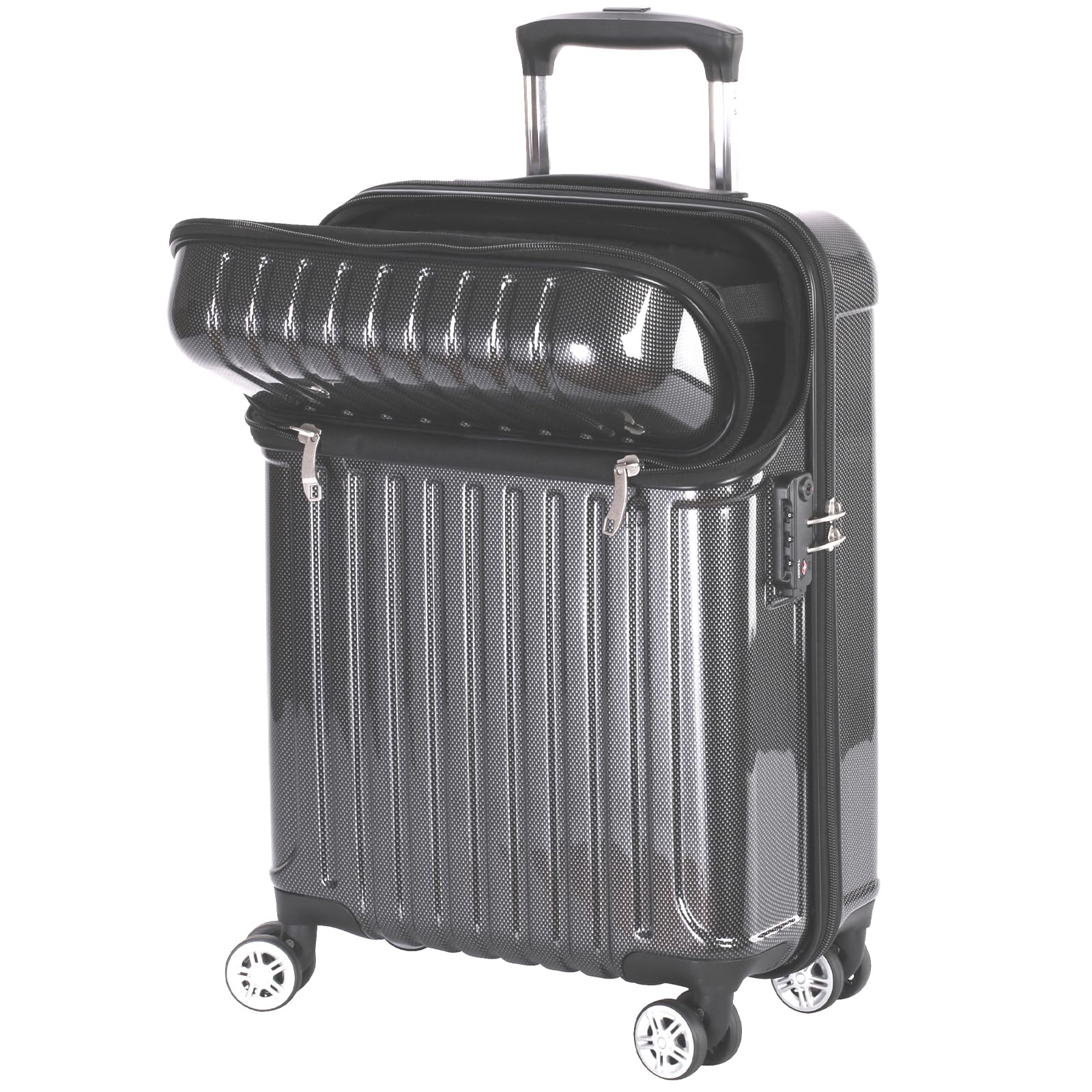 [アクタス] 旅行バッグ ファスナー いの一番公々然たる トップス 機内持ち込み 74-20310 33L 53.5 糎 3.2kg 黒いこと炭素