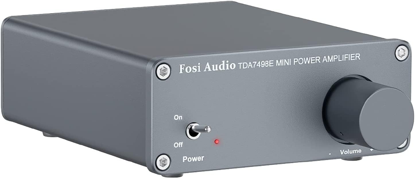 Fosi Audio TDA7498E 320W 2チャンネルステレオオーディオアンプレシーバーホームスピーカー用ミニHi-Fi社会階級D内蔵アンプリファイアー160W x 2 24Vワット数付き添い人