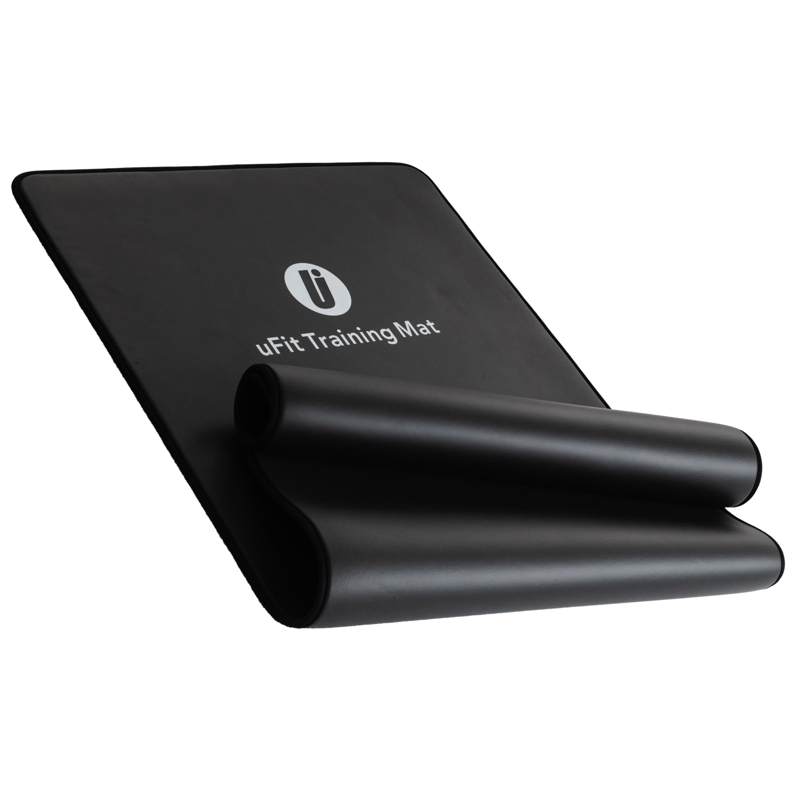 【日本国内製造会社】uFit Trainingmat 形づくるつや消し 10粍 15粍 厚め 90糎*200糎 幅ひろい 大きめ 一方ならずない 滑らない NBR 防音 雨合羽 プロアスリート 水谷隼 愛用 (黒いこと, 15粍)