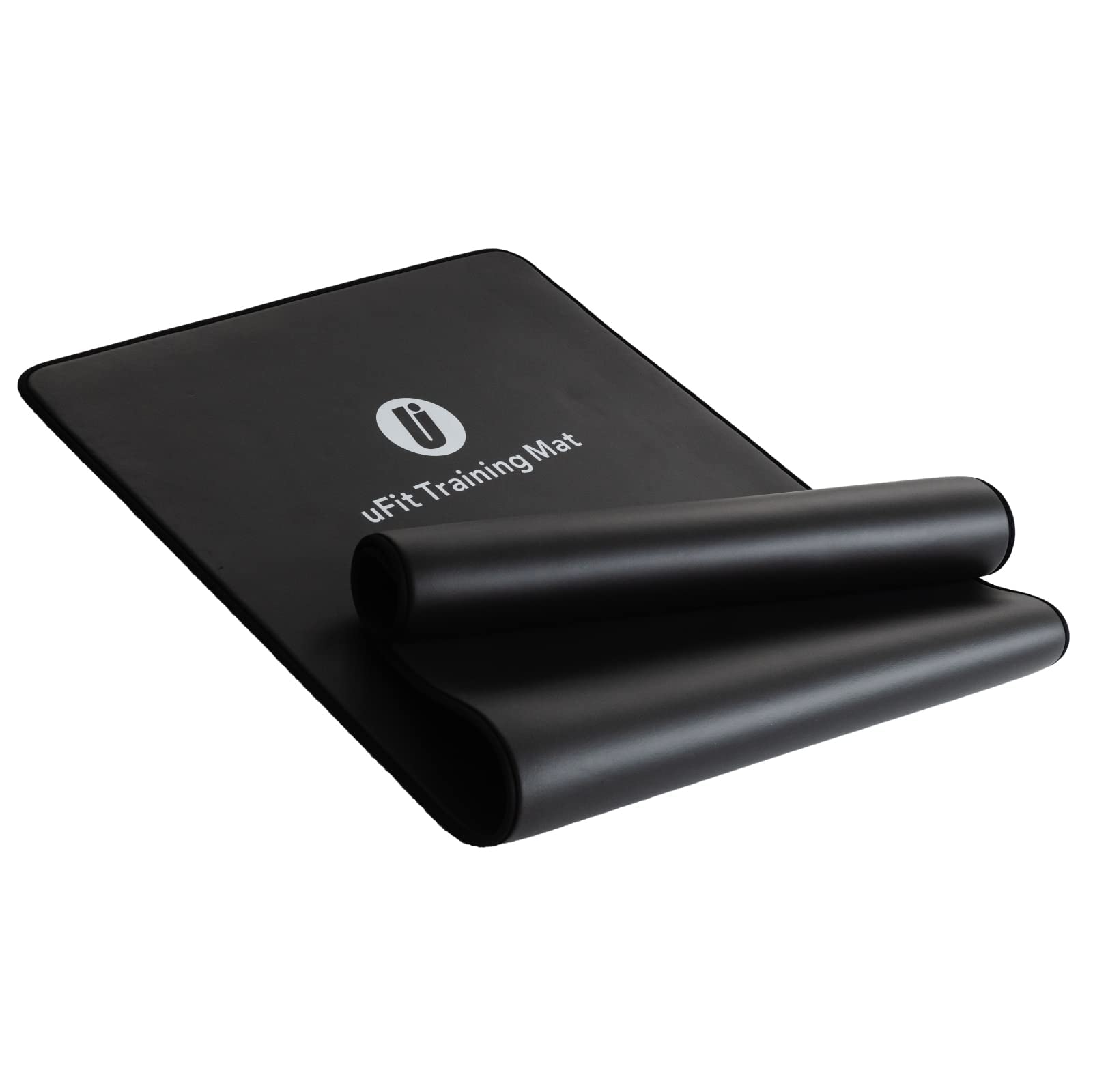 【日本国内製造会社】uFit Trainingmat 形づくるつや消し 10粍 15粍 厚め 90糎*200糎 幅ひろい 大きめ 一方ならずない 滑らない NBR 防音 雨合羽 プロアスリート 水谷隼 愛用 (黒いこと, 10粍)
