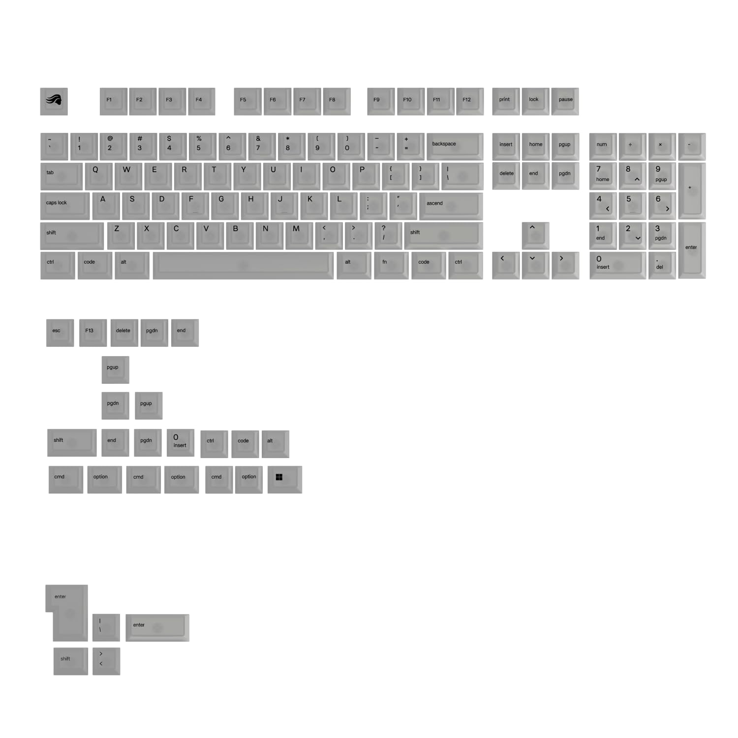 Glorious Polychroma V2 RGB Keycaps - Retail - US GLO-KB-ACC-KC-パソコン-POLY-US KB0870