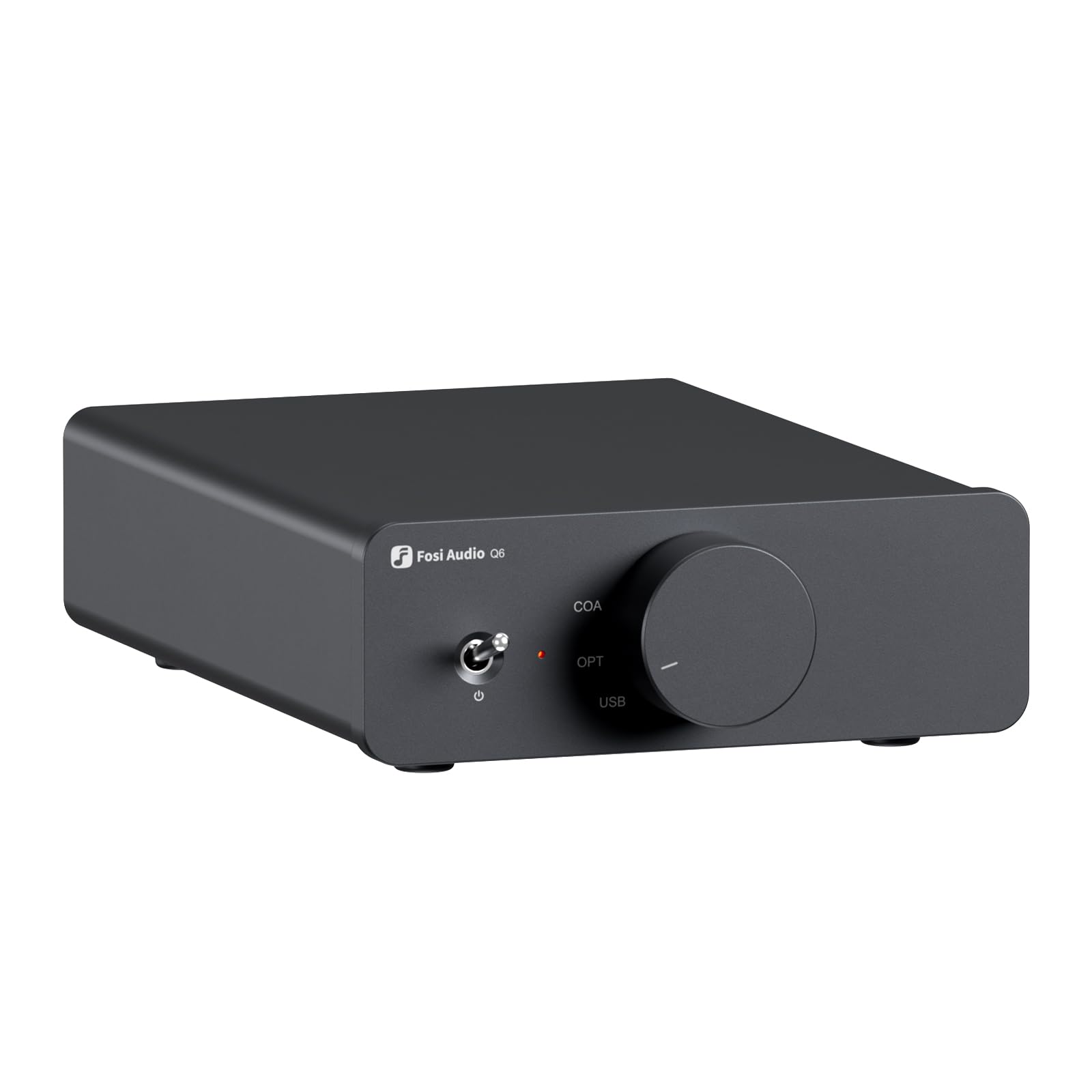 Fosi Audio Q6 ミニ勉強机いの一番 DAC、USB C デジタル-アナログ オーディオ 変換器、老人ホーム ステレオ アンプリファイアーおよび天々電話機 アンプリファイアー用 光/同軸インプット RCA 最終生産物/Sub-Out 32 ビット/768 kHz DSD512 日
