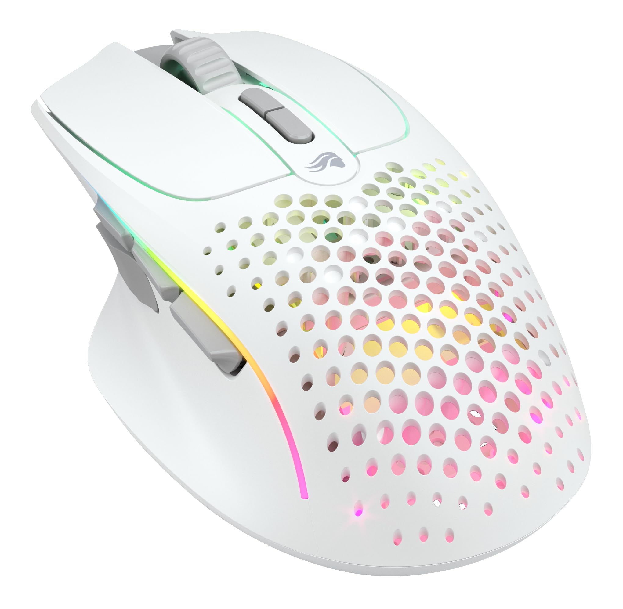 Glorious MODEL I 2 Wireless 超軽さ75g 大電気容量乾電池積み上げる RGB 2.4G無線電話・Bluetooth繋ぎ合わせる相応う エルゴノミック ゲーミングマウス つや消し白いこと GLO-MS-IWV2-MW MS670