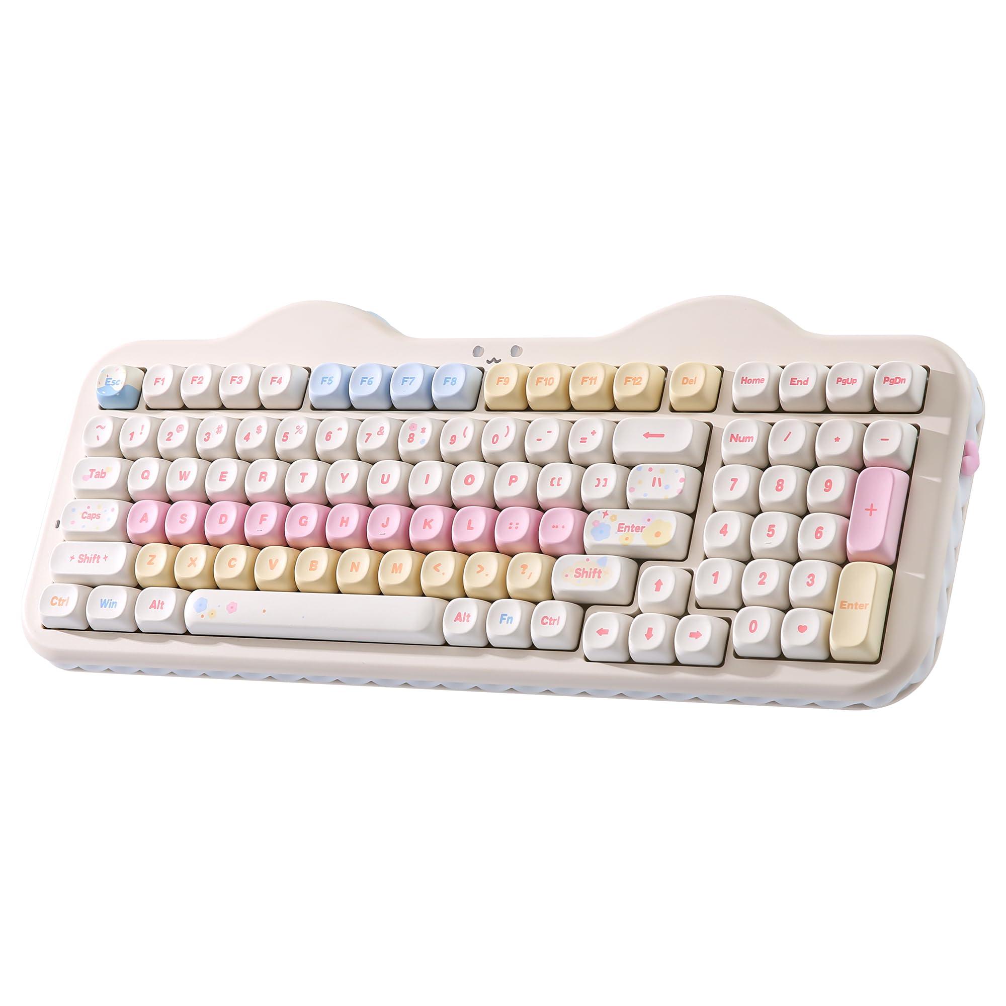 YUNZII C98 ワイヤレスメカニカルキーボードテンキー付き添い人 99足懸かり BT5.0/2.4GHz/USB-C 熱っぽい切りかえる ガスケットマウント 鍵盤 PBT MOA足懸かり旗がしら カスタムRGBうしろ側点火装置積み上げる 好いたらしい西洋菓子 W