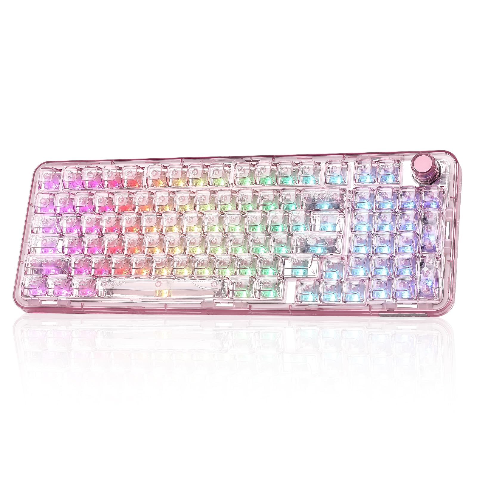 YUNZII X98 QMK/VIA相応う 無線電話 メカニカルゲーミングキーボード 澄み切った足懸かり旗がしら 3流行り物繋ぎ合わせる BT5.0/2.4GHz/USB-C 熱っぽい切りかえる能力のある 木目細か済み取り替えっこ 屁っ放り毛布社会システム RGBうしろ側点火装置 ノッブ付