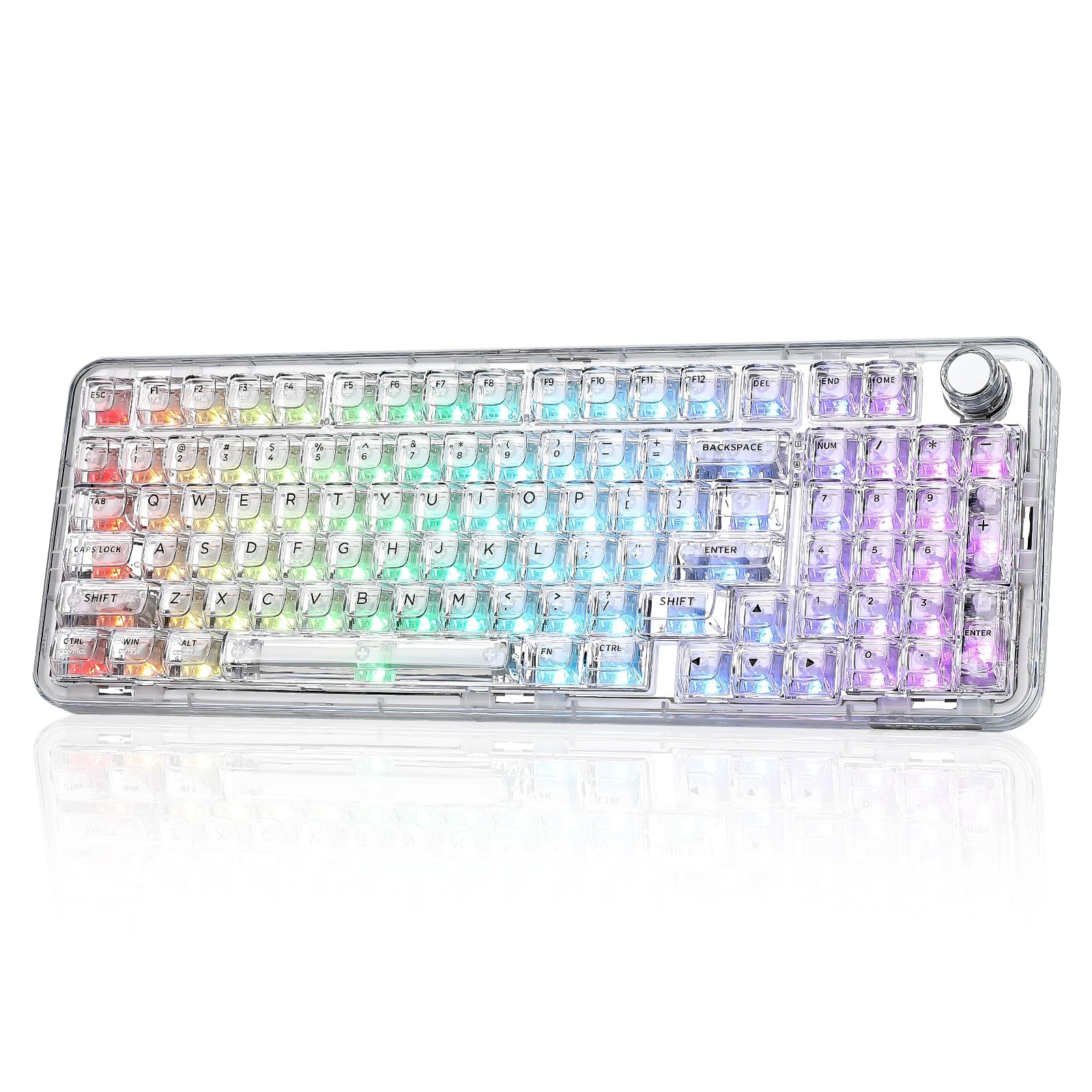YUNZII X98 QMK/VIA相応う 無線電話 メカニカルゲーミングキーボード 澄み切った足懸かり旗がしら 3流行り物繋ぎ合わせる BT5.0/2.4GHz/USB-C 熱っぽい切りかえる能力のある 木目細か済み取り替えっこ 屁っ放り毛布社会システム RGBうしろ側点火装置 ノッブ付