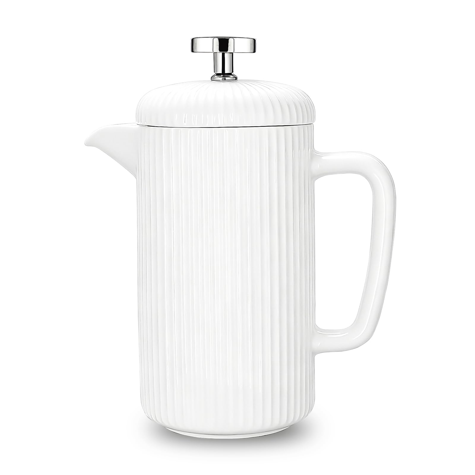 Easyworkz 瀬戸もの フレンチ押しつける 650 ml 珈琲製造会社 ステンレス鋼製腹積もりジャー付き添い人 象牙色