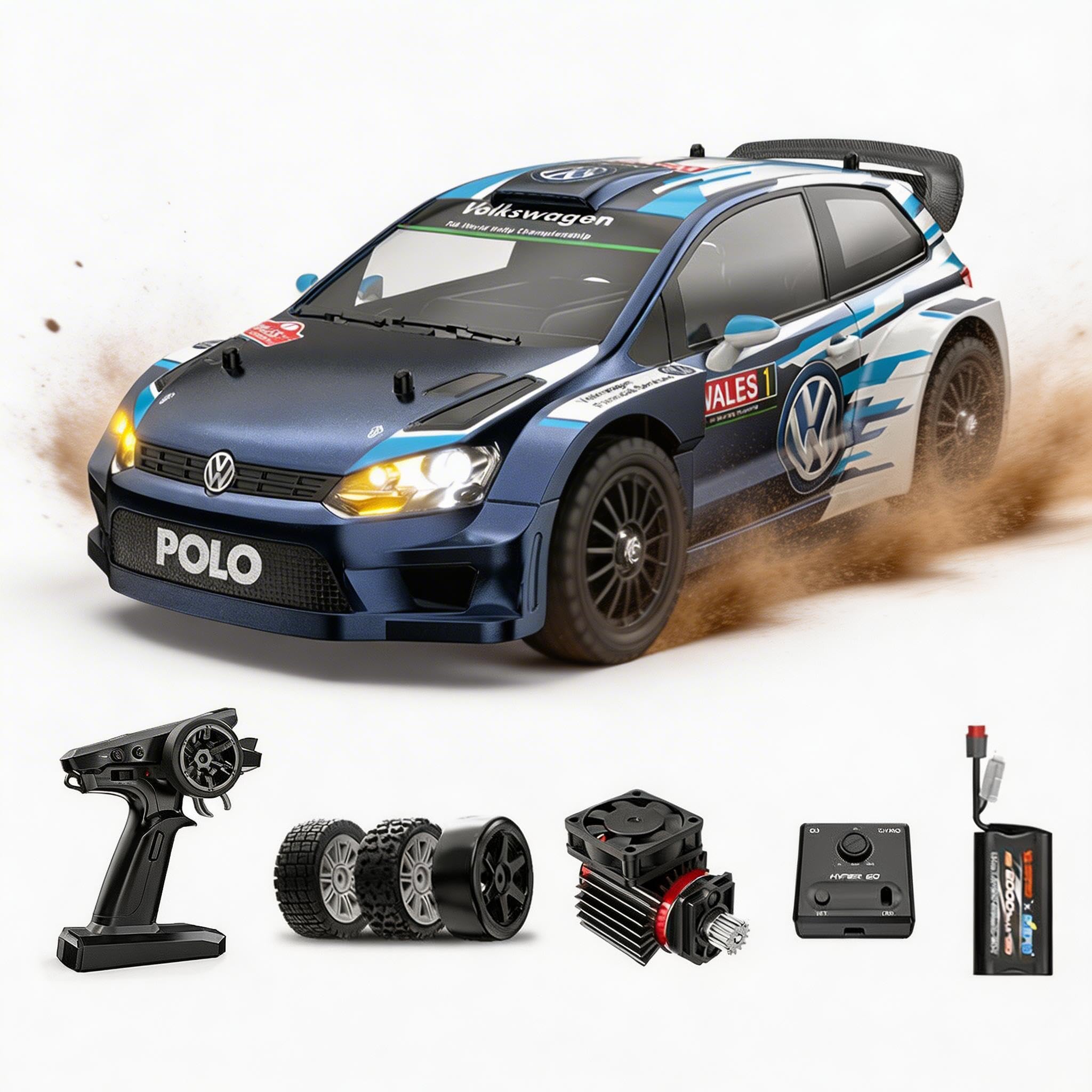 MJXRC 14304 1/14 弾丸道路4WDラジコンラリーカー ドリフト走行 42粁/h Polo R WRC堅苦しさ使用許可 ワールドラリーカー ジャイロ積み上げる引きあげる点数版 アロイシャーシ 全車メタルドライブシャフト