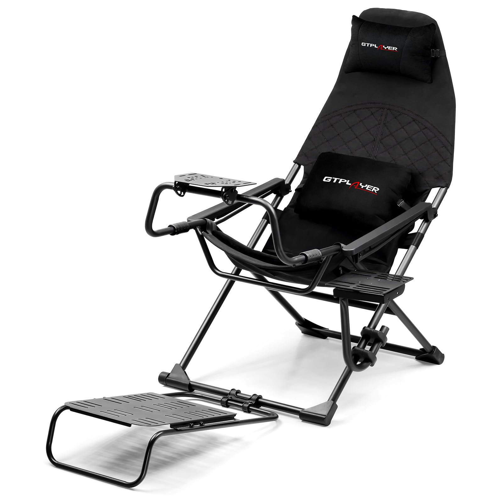GTPlayer Racing Wheel Stand レーシングコックピット レーシングホイールスタンド レーシングシミュレーター 折りたたみ式・高さとペダルは合わせる能力のある 高性能 racing simulator パウダーコンパクト 金属元素製フレー