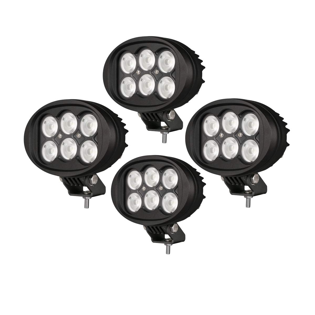 トラクタ やり方灯 広角 60W LEDフォグランプ やり方点火装置 鉤括弧 DTコネクタキット付き添い人 LED補欠選手点火装置 IP68雨合羽 12V 24V兼用 角度合わせる能力のある 4個書き割り 【Lightronic】