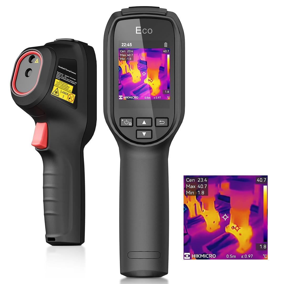 HIKMICRO ECO サーモグラフィー 240x240 SuperIR 解像力、25サイクルひな形割り合い、手持ち型赤外線サーモ写真機、乾電池生存期間8H、-20°C~550°C位置づける気温活動の領域